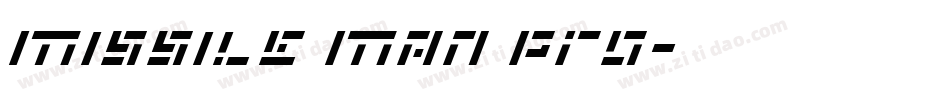 Missile Man Pro字体转换